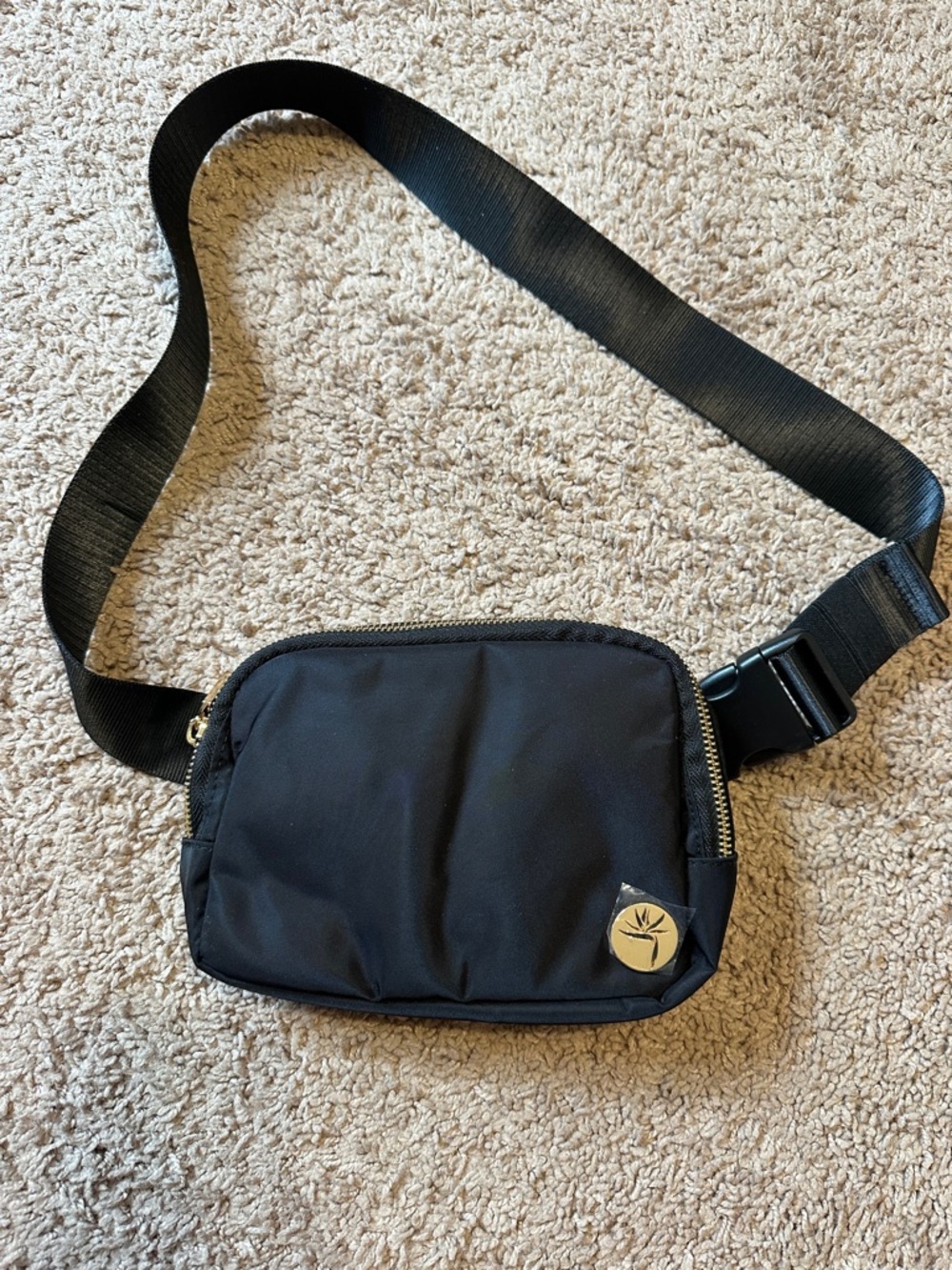 Black Crossbody Waist Bag